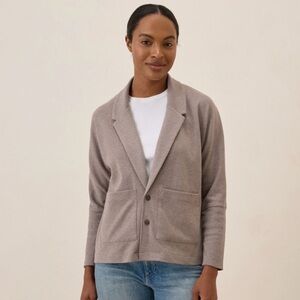 Pact Airplane Blazer - Deep Taupe Heather - S